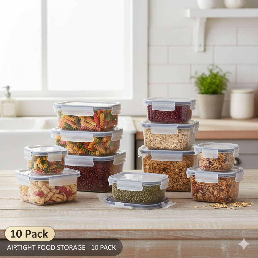 Airtight Food Storage Containers – 10 Pack