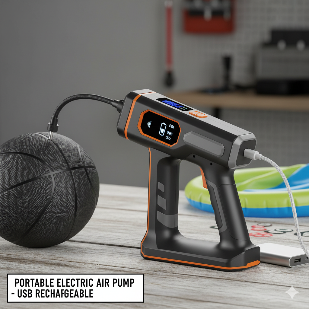Portable Electric Air Pump – USB Rechargeable